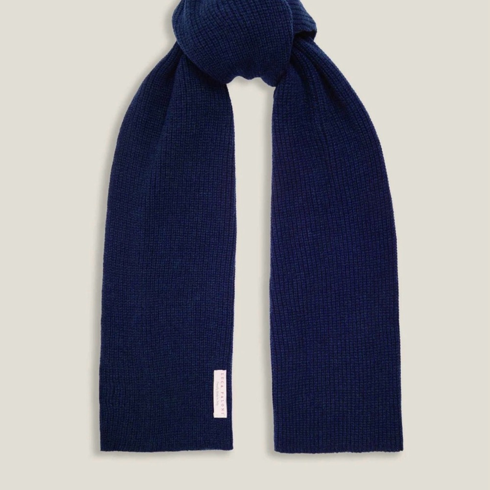 Luca Faloni Elegant Navy Blue Men's Scarf